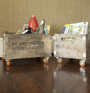 Rose and Grey Rustic Wooden Storage Box on Wheels.png